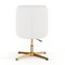 Flash Furniture Chloe Mid-Back White Padded LeatherSoft Armless Office Chair w/Adjustable Height, Gold Frame CH-232174-WH-GLD-GG - alternate 7